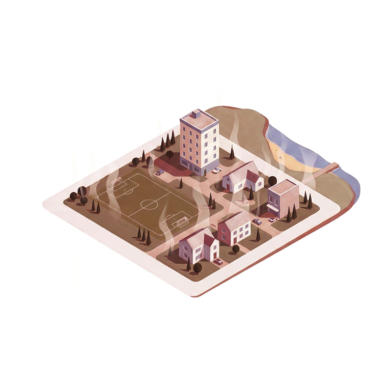 Illustration of the affected neighborhood: HEAT WAVES