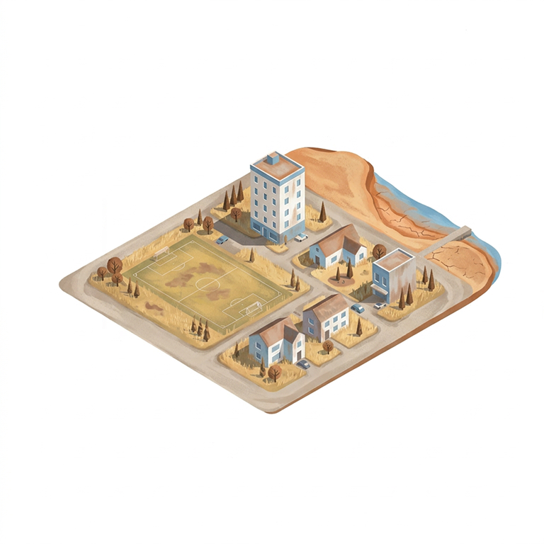 Illustration of the affected neighborhood: DROUGHT & WATER STRESS