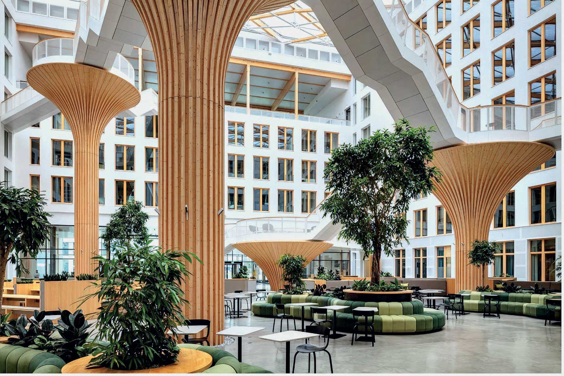 EDGE Südkreuz à Berlin (Allemagne). Le plus grand bâtiment hybride en bois du pays, est enregistré dans la plateforme de passeports numériques Madaster.